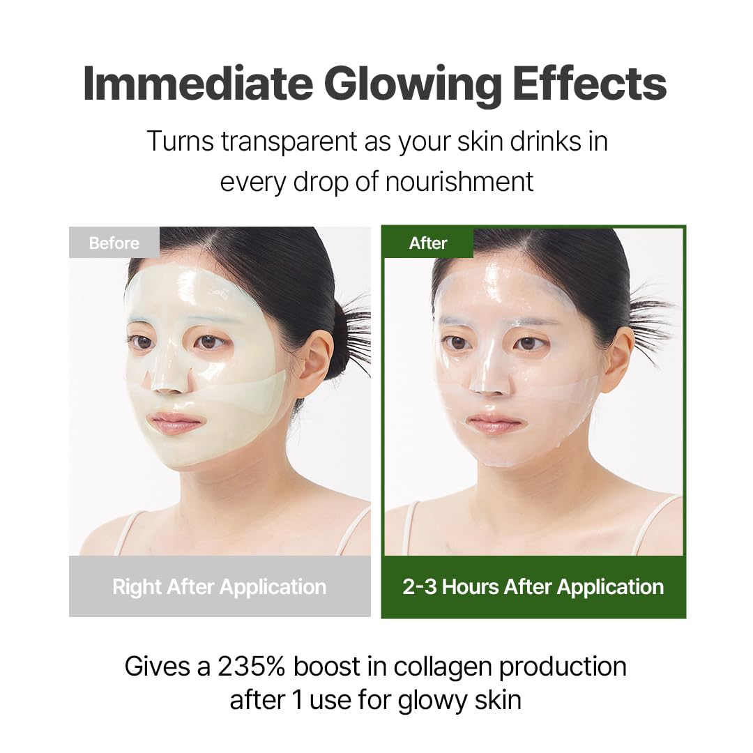 Amazon.com : NACIFIC Collagen Gel Facial Mask (Green Tea Cica) 4EA